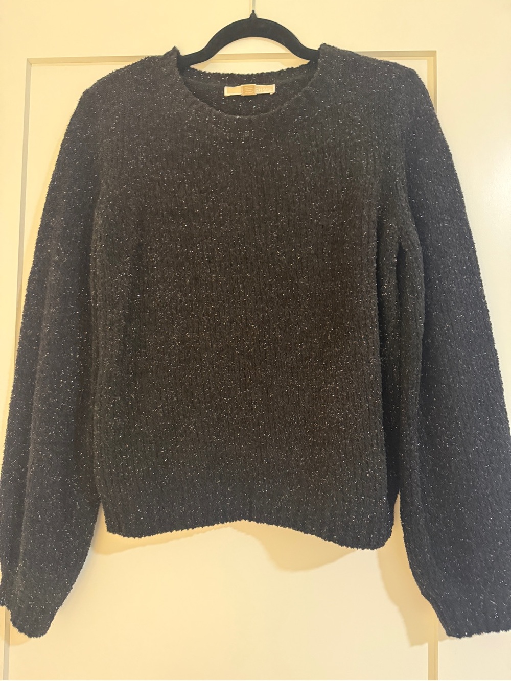 MICHAEL Michael Kors Black Sparkle Crewneck Sweater